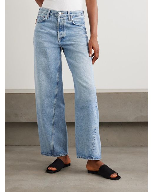 Agolde Blue Twist Low Slung Baggy Jeans