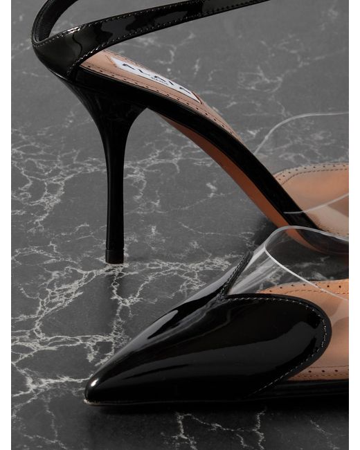 Alaïa Black Cœur 90 Pu And Patent-Leather Pumps