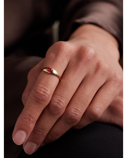 Loren Stewart Natural 14-Karat Garnet Ring