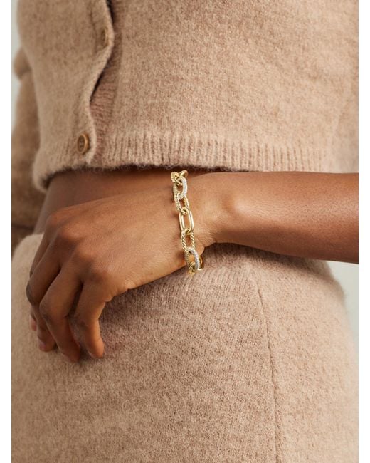 David Yurman Metallic Madison 18-Karat Diamond Bracelet