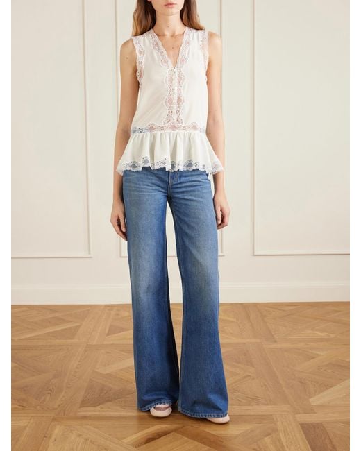 Chloé Pink Kick Suede-Trimmed Satin Sneakers