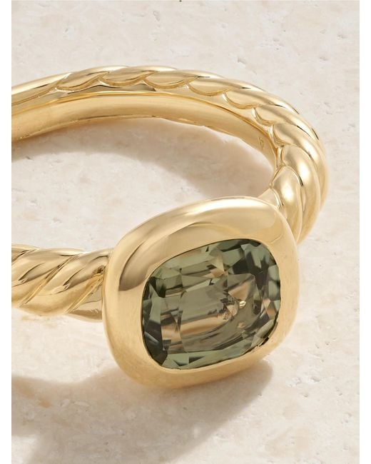 David Yurman Natural Dy Mercer 18-Karat Prasiolite Ring