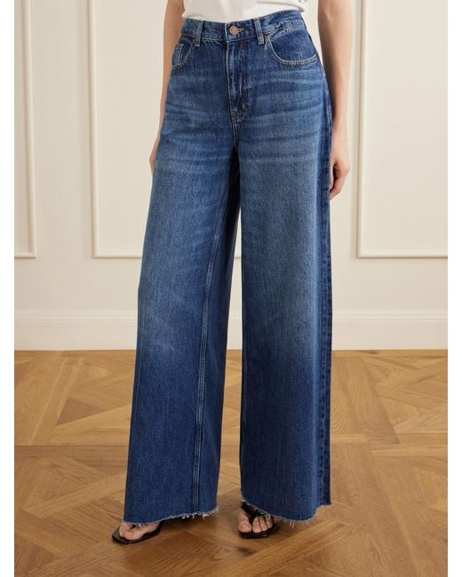 La Ligne Blue High-Rise Wide-Leg Jeans