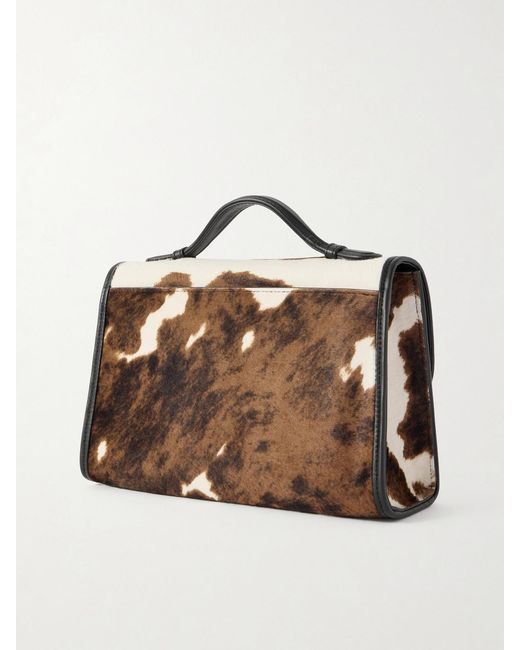 Gabriela Hearst Brown Leonora Medium Cow-Print Calf Hair Tote