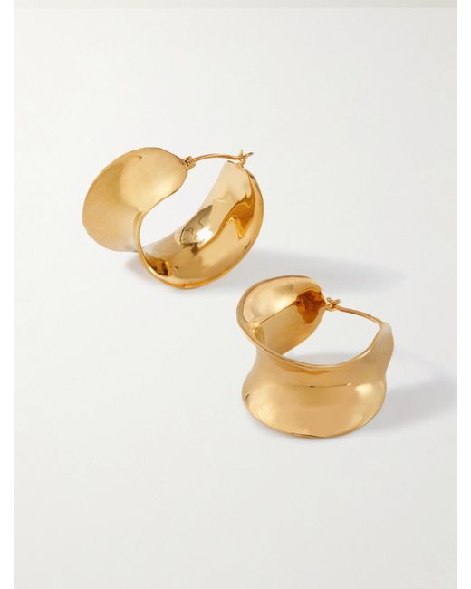 Agmes Metallic Laila Vermeil Hoop Earrings