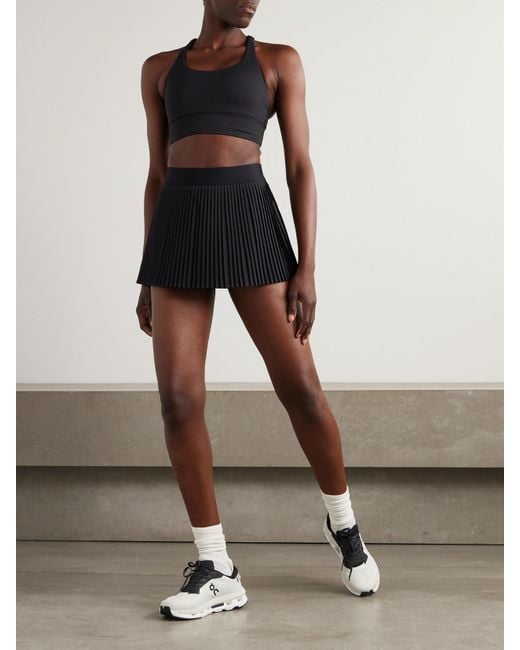 lululemon athletica Black Varsity Hoch Sitzender Tennisrock Aus Swift-Material Mit Plissee