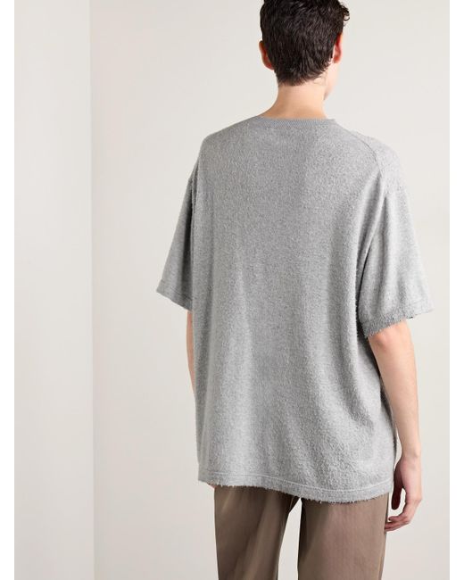 The Row Gray Kaddy Oversized-T-Shirt Aus Gebürstetem Baumwoll-Jersey