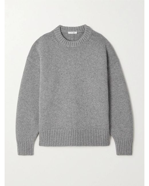 The Row Gray Essentials Ophelia Oversized-Pullover Aus Einer Woll-Kaschmirmischung