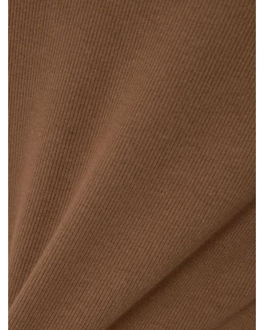 ÉTERNE Natural Trägerloses Maxikleid Aus Geripptem Stretch-Jersey