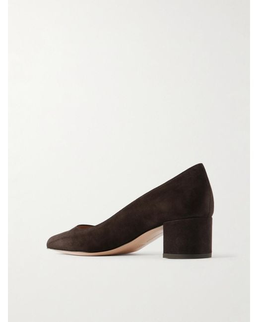Gianvito Rossi Brown Piper 45 Suede Pumps