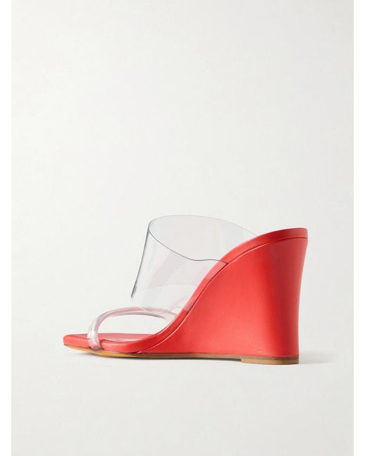 Maryam Nassir Zadeh Red Olympia Pvc Wedge Sandals