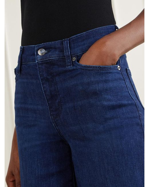 FRAME Blue Le Slim Palazzo High-Rise Wide-Leg Jeans