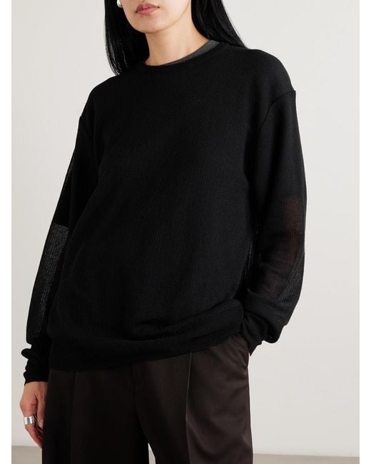 Ssstein Black Knitted Sweater