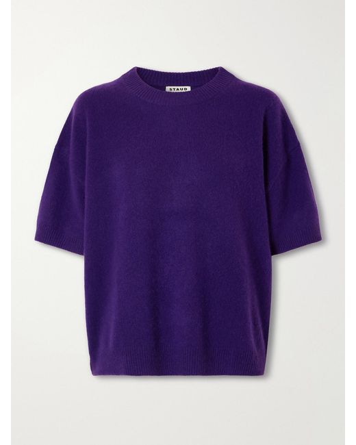 Staud Purple Sorrento Cashmere Sweater
