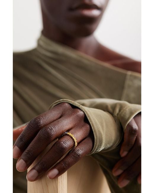 Suzanne Kalan Metallic 18-Karat Sapphire Ring
