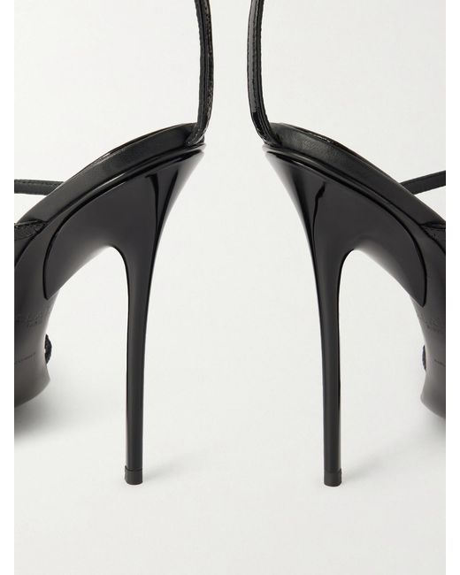 Alaïa Women's White 110 Patent-Leather Sandals