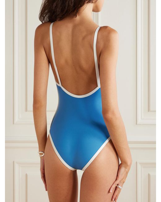 Marysia Swim Blue Ligne Zweifarbiger Badeanzug