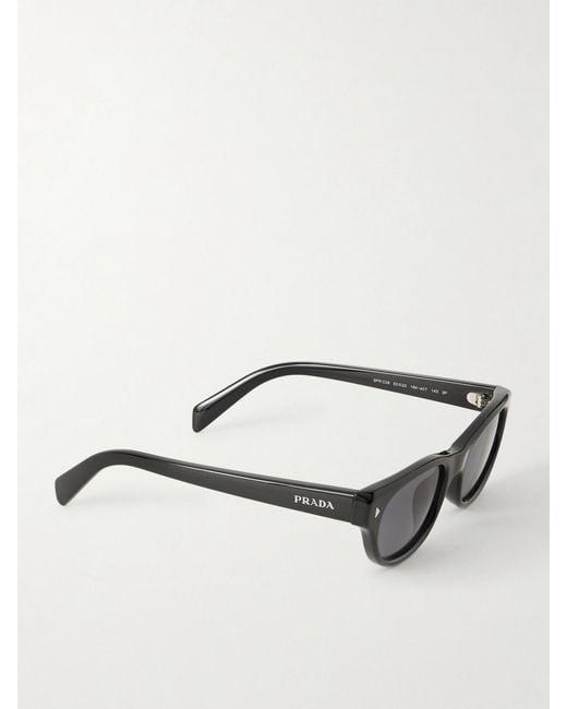 Prada Gray D-Frame Acetate Sunglasses