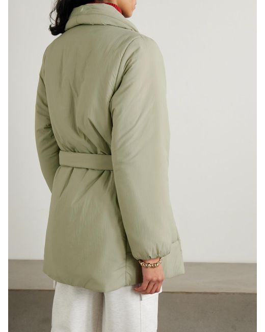 Varley Green Laona Steppjacke Aus Wattiertem Shell Mit Bindegürtel