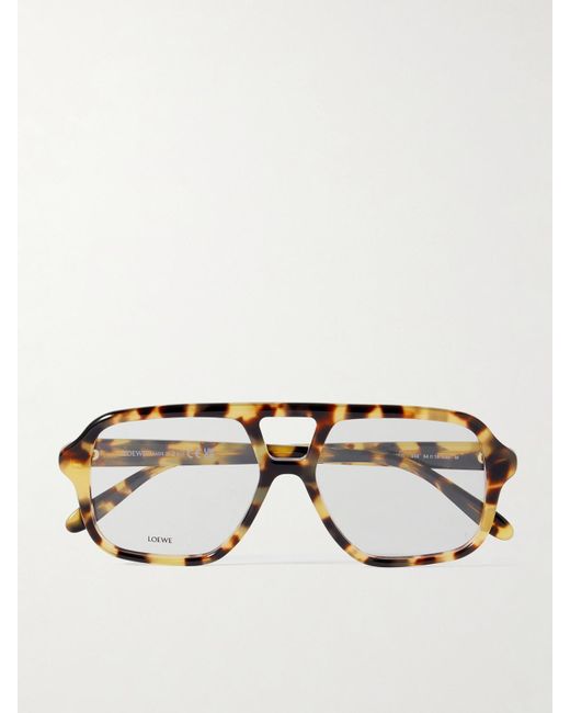 Loewe Brown Aviator-Style Tortoiseshell Acetate Optical Glasses