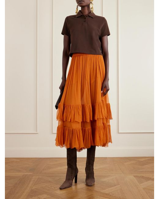 Saint Laurent Brown Francoise 95 Suede Knee Boots