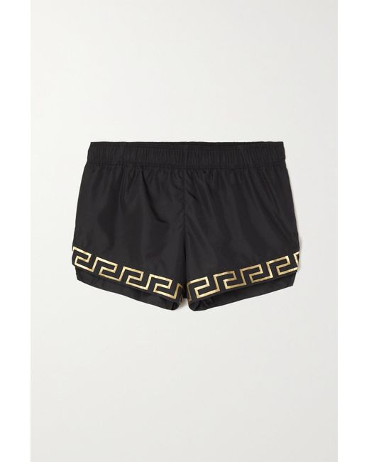 versace printed shell shorts
