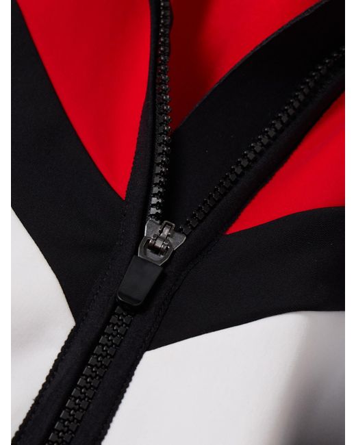 Perfect Moment Black Printed Stretch-Jersey Base Layer