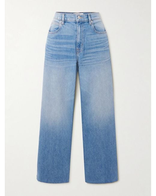 SLVRLAKE Denim Blue Grace Verkürzte, Hoch Sitzende Jeans Mit Weitem Bein