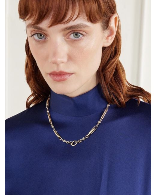 Lucy Delius Natural Stirrup 14-Karat Necklace