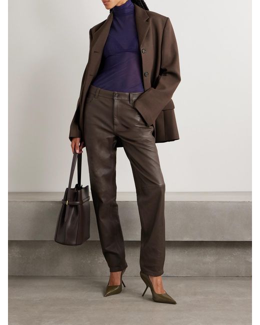 16Arlington Blue Isse Stretch-Jersey Turtleneck Top