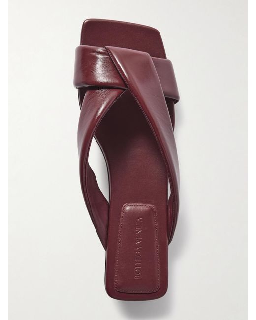 Bottega Veneta Brown Riva Padded Leather Sandals