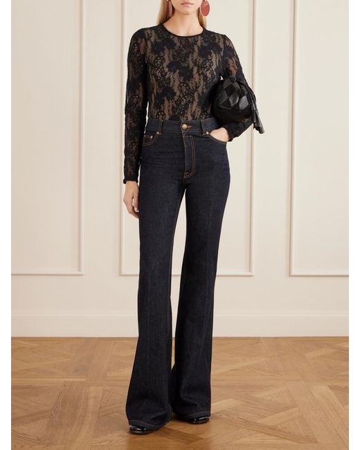 Zimmermann Black Stretch-Lace Bodysuit