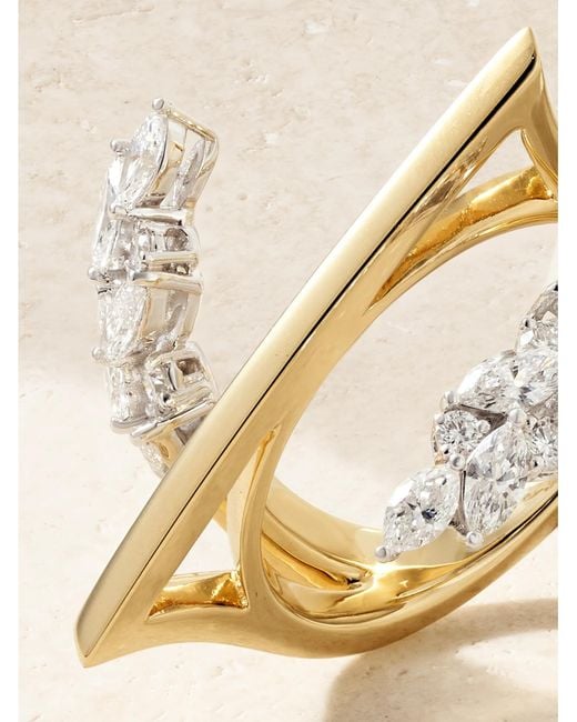 YEPREM Natural 18-Karat And Diamond Ring