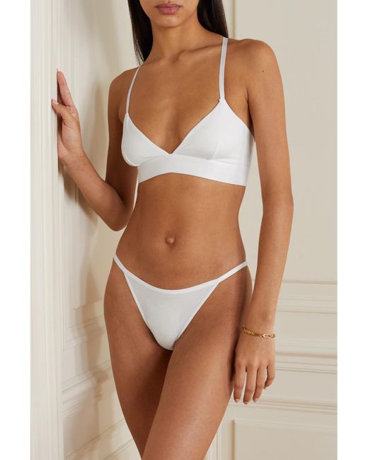 CDLP White Net Sustain Set Of Three Tencel Lyocell-Blend Briefs
