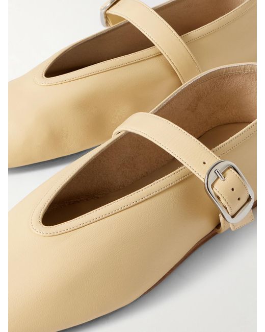 Le Monde Beryl Stella Leather Mary Jane Ballet Flats in Natural | Lyst