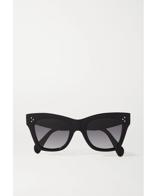 Celine Oversized Cat-eye Acetate Sunglasses in Black | Lyst