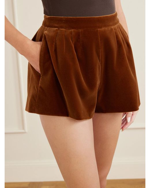 Blazé Milano Brown Tinker Cotton-Velvet Shorts