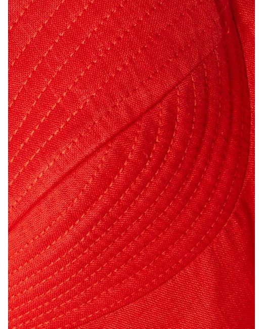 ANDRES OTALORA Red Ser Arte Maxikleid Aus Leinen Mit Applikationen