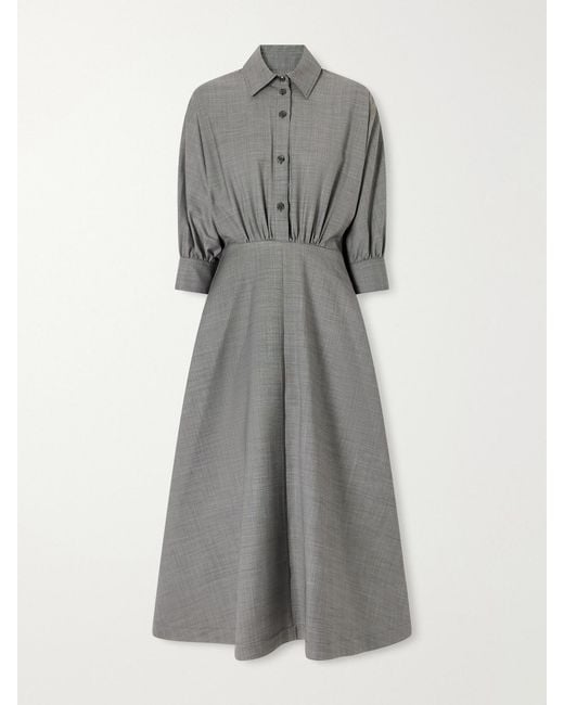 Altuzarra Gray Eleanor Wool-Blend Midi Dress