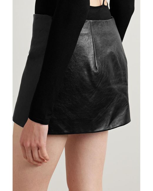 Khaite Black Jett Minirock Aus Leder
