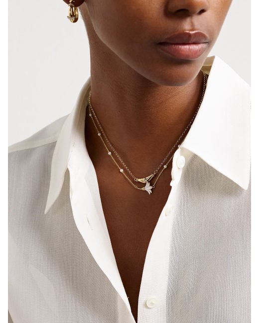 L'Atelier Nawbar Natural Karma 18-Karat And Diamond Necklace