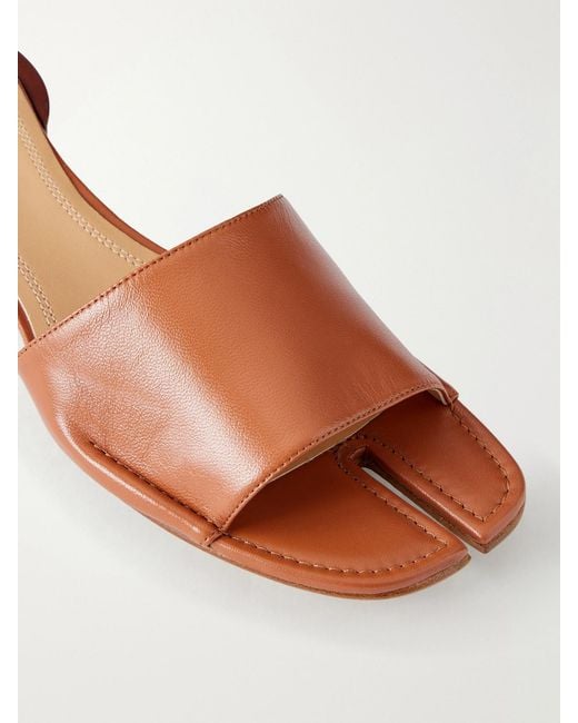 Maison Margiela White Tabi Split-Toe Leather Flats