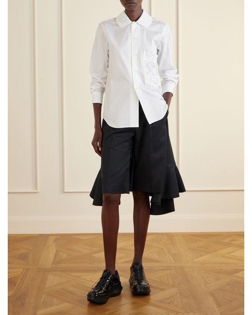 Comme des Garçons Black Xt-Whisper Void Platform Rubber-Trimmed Mesh Sneakers