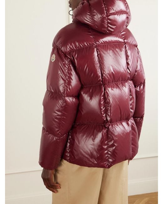 Moncler Red Parana Quilted Shell Down Jacket