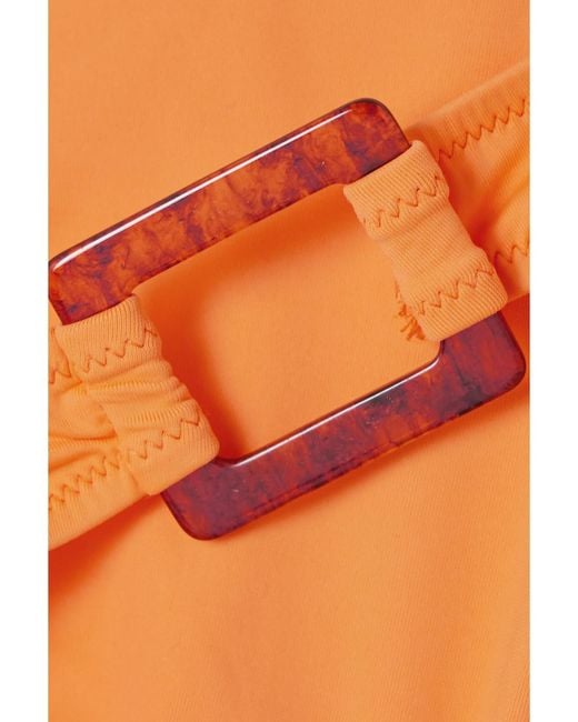 Melissa Odabash Orange Paris Embellished Bikini Briefs