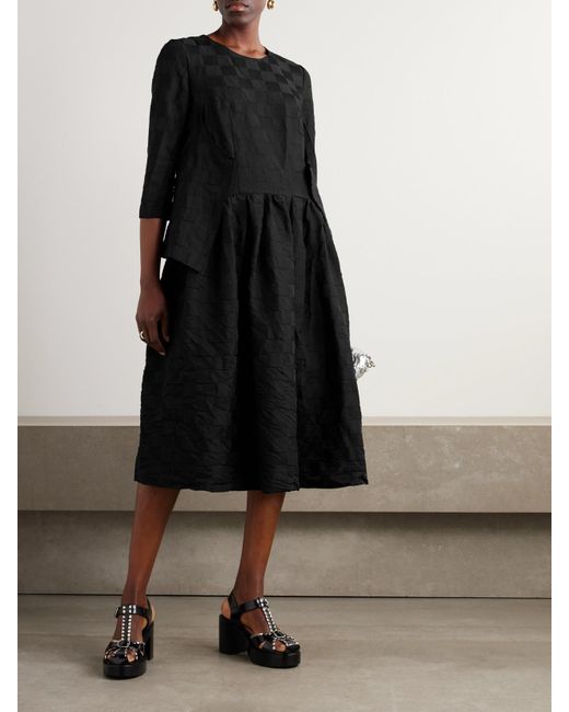 Comme des Garçons Black Midikleid Aus Jacquard