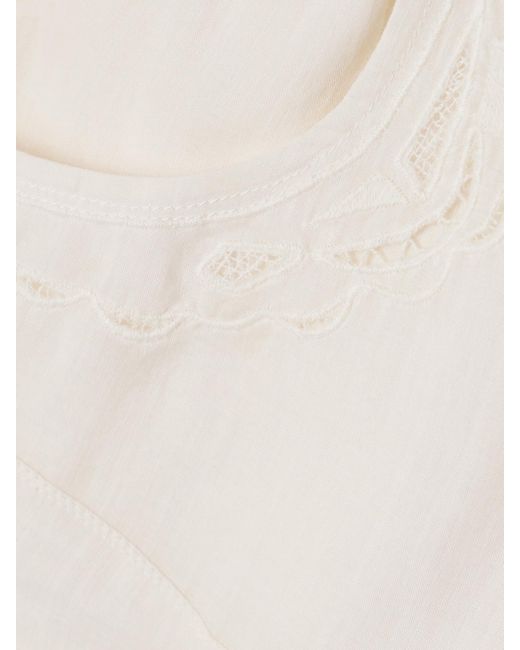 Isabel Marant Natural Lola Embroidered Ramie Shorts