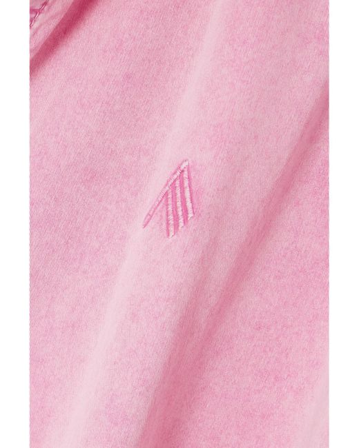 The Attico Pink Diana Jeanshemd