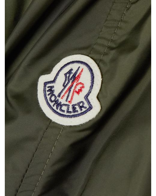 Moncler Green Hiengos Shell Hooded Coat