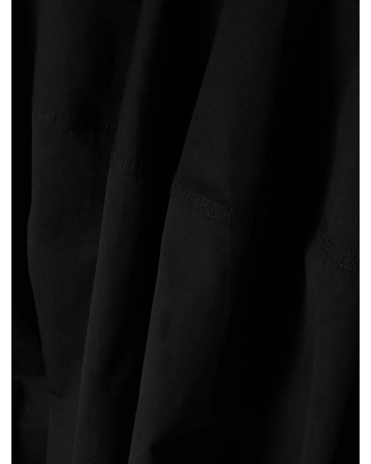 Alaïa Black Gathered Cotton-Poplin Mini Skirt